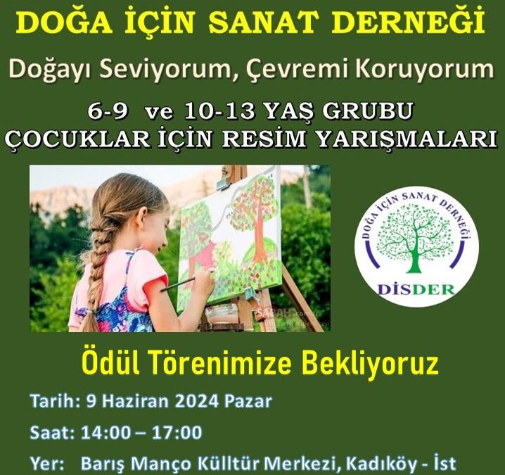 Çocuklara çevre sevgisi kazandırma etkinliğimize katılımlarınızı bekleriz – 9 Haziran 2024 Pazar